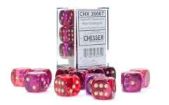 16MM 12D6 GEMINI TRANSLUCENT RED-VIOLET WITH GOLD