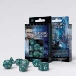 LOT DE 7 DES- CLASSIC RPG- VERT PERLE ET BLANC