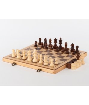 JEU D’ECHECS 38CM COFFRET HETRE