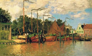 1000P BOATS AT ZAANDAM (MONET)