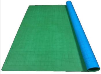 BATTLEMAT BLEU-VERT 58X66cm CARRES