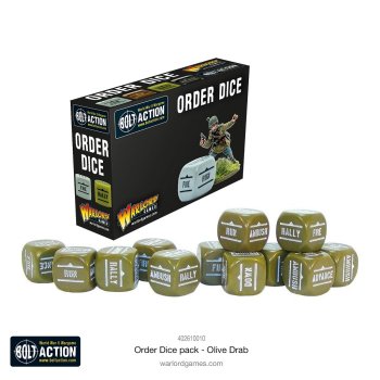 Bolt Action : Orders Dice Pack - Olive Drab