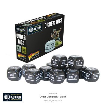 Bolt Action : Orders Dice Pack - Black