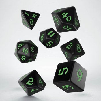 Lot de 7 des- Classic Runic- Noir et vert