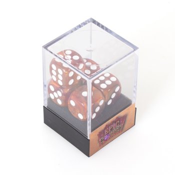 Lot de 5 Des 6 faces – Brown Pearl
