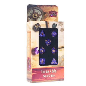 7 DES VIOLET NACRE CHIFFRE DOR